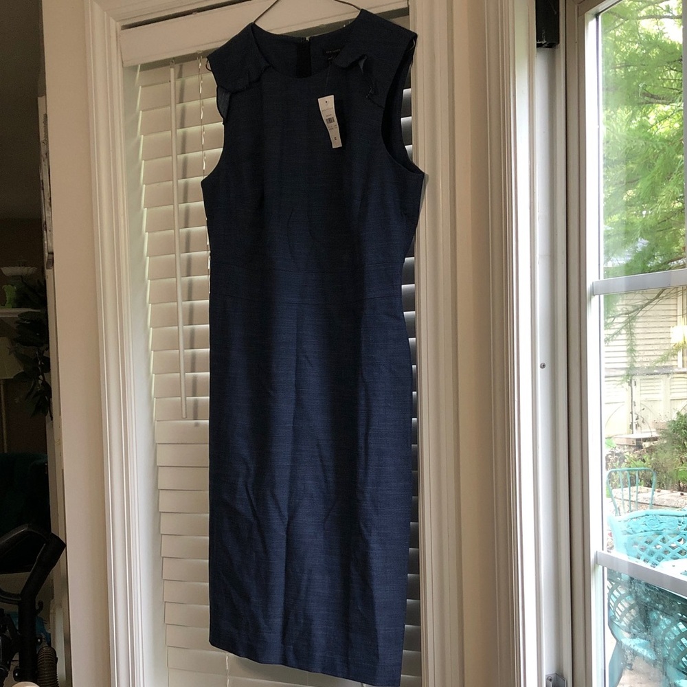 Ann Taylor Navy Sleeveless Sheath Dress